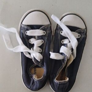 Converse Blue and White Classic Sneakers with Lace-Up Design